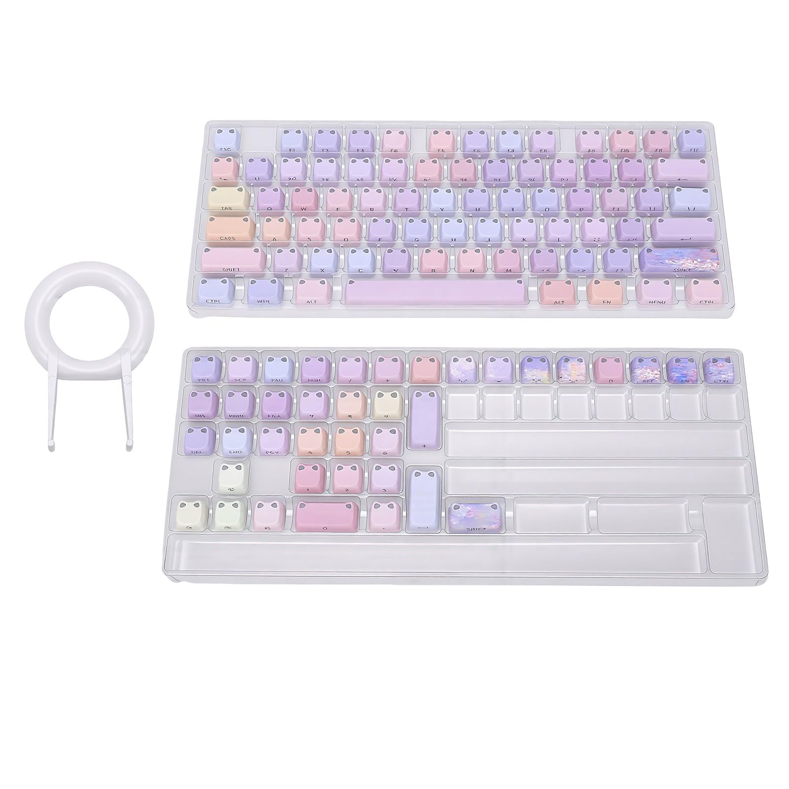 PBT Keycap, Comodo Set da Gioco da 113 Tasti (Digitare un)