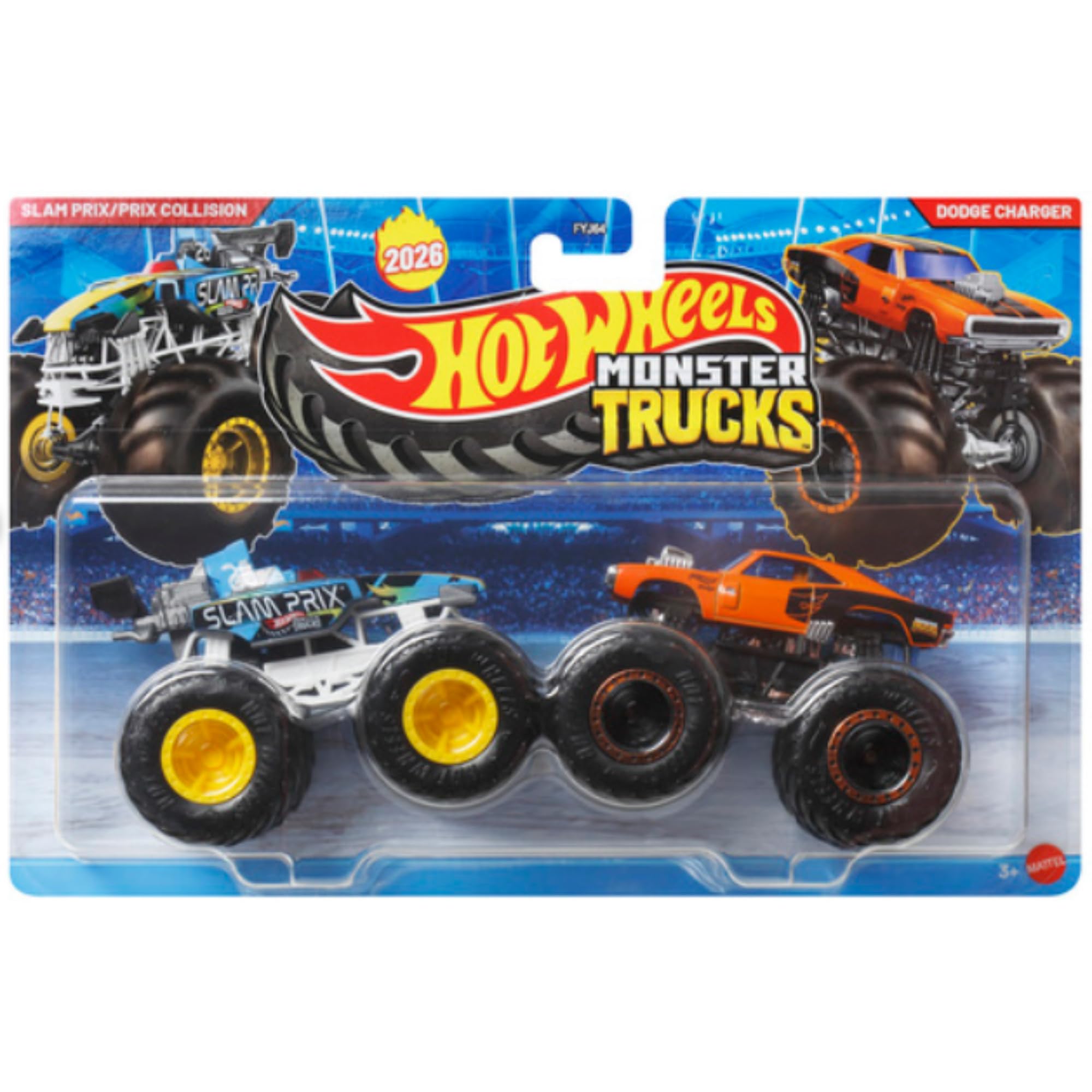 Hot Wheels Monster Trucks Demolition Doubles (Slam Prix & Dodge Charger JHY87) — image 1