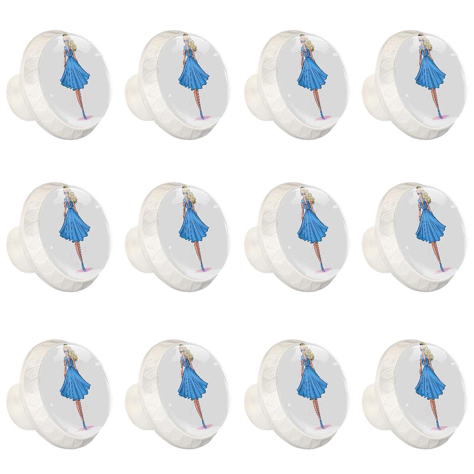 Boutons de cuisine boutons décoratifs ronds pour poignée de tiroir commode 12pcs