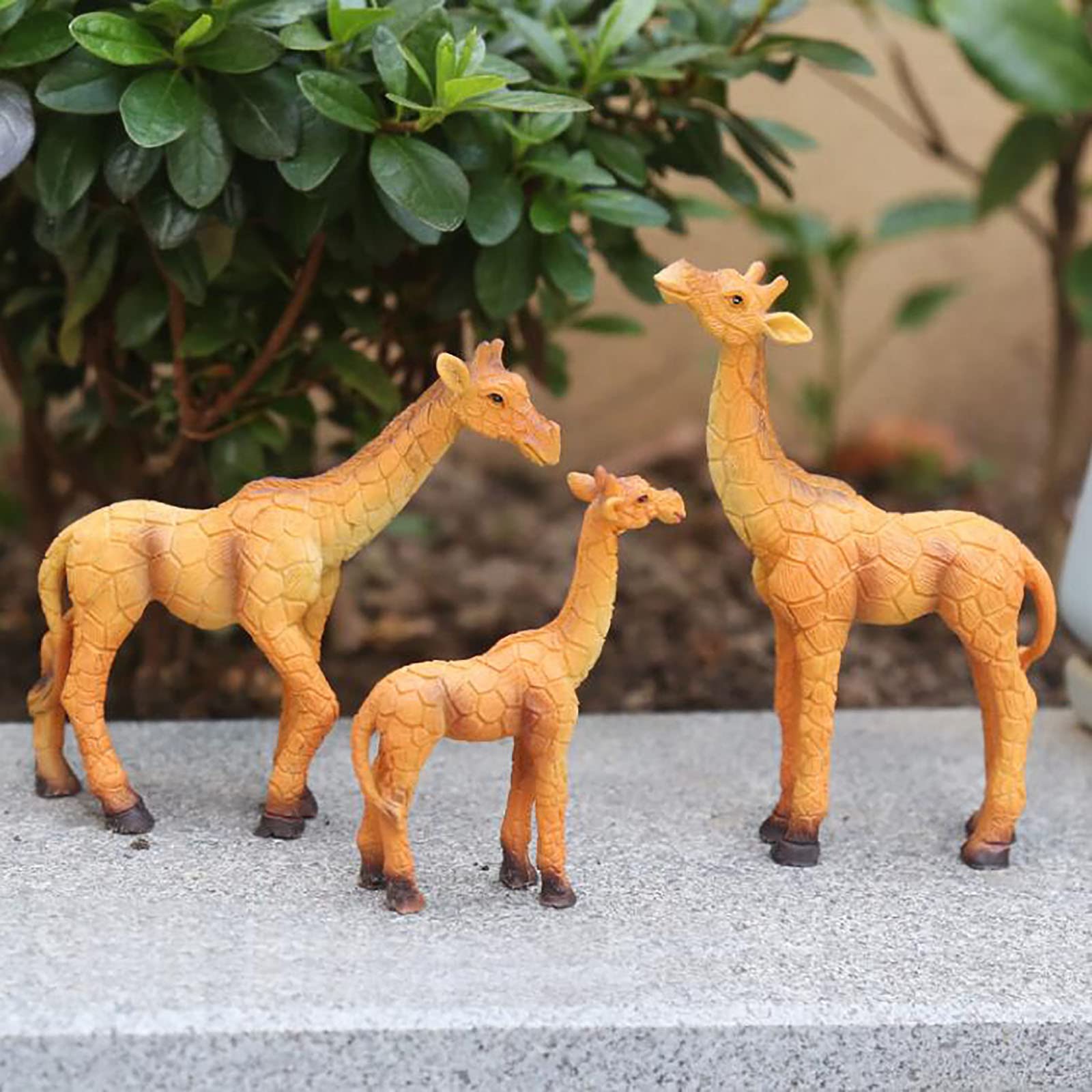 Figurines girafe miniature en résine pour remplacer les accessoires de mini zoo