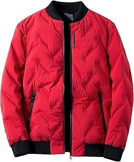 Mens Bomber Jackets Diamond Quilted Rib Varsity Lightweight Coat Winter Jackets for Men Lightweight Puffer Jacket