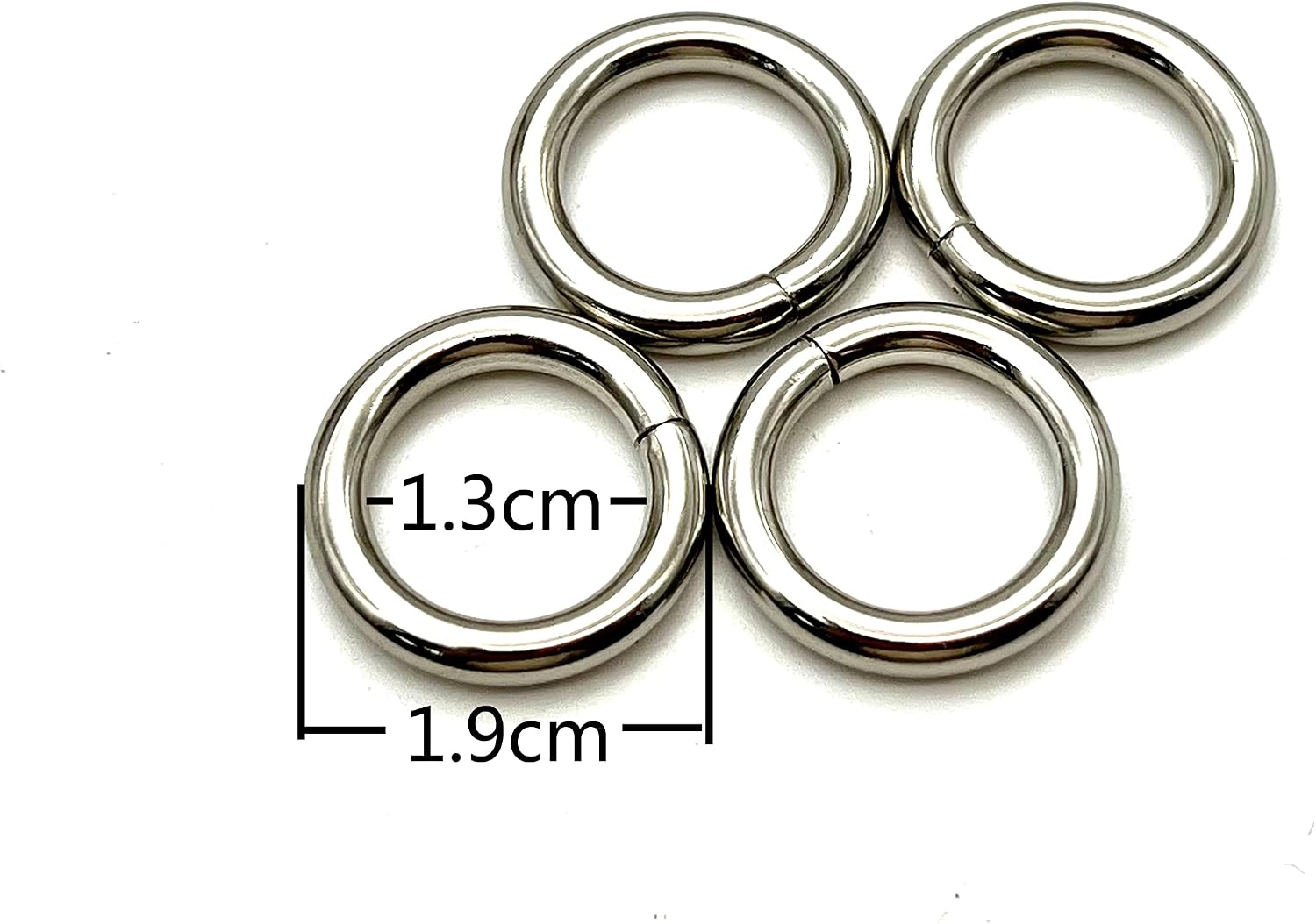 3dancraftit Round O Ring 1/2" / 13mm Iron for Buckle Straps Bags Belt Purse Hardware Making,Bag Replacement Nickel U95