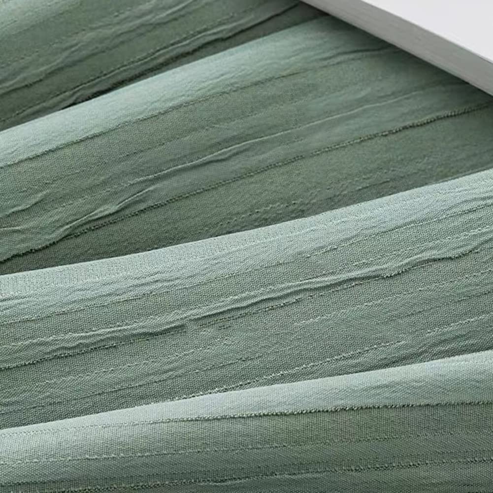 2 Paneles Cortinas Opacas Estilo Japones Lápiz Pliegue Cortinas Blackout, para Salón Habitación Y Dormitorio,Verde,W140xL270cm