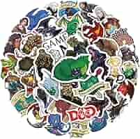 100 Stickers Dungeons & Dragons Per Veri Appassionati - Adesivi In Vinile Impermeabili Per PC, Bottiglie, Skate E Chitarra - Foto 9