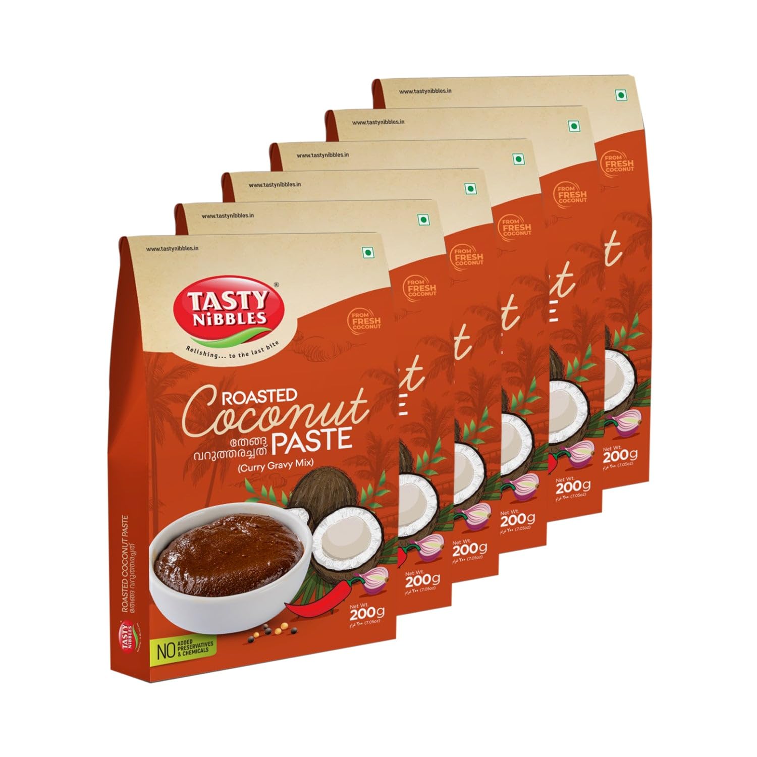 Tasty Nibbles Ready to Eat Roasted Coconut Paste 200g | Open Heat & Eat | No Food Additives Added | Japanese Retort Technology | Varutharacha Thenga Kerala Style [Pack of 6] (B0CSMVC2HQ) Amazon Price History, Amazon Price Tracker