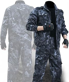 JYNQR Men's Military Tactical Clothing Set Shirt and Pants Sets Camo Uniforms for Army Hunting Workshop work