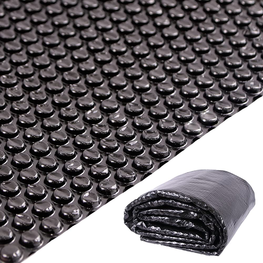Mucola Solarfolie Pool Poolabdeckung zuschneidbar Ø 457 cm 200 µm Schwarz