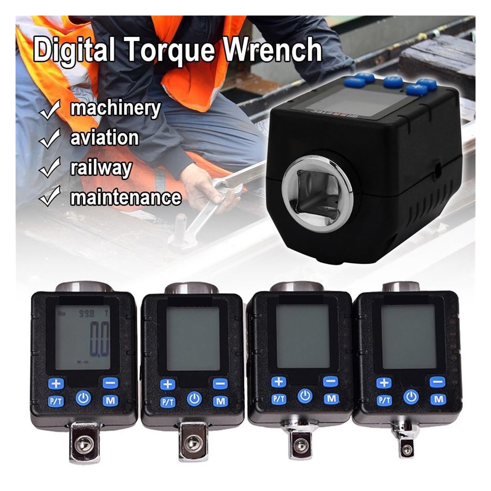 TAGVIT Digitaler Drehmomentschlüssel 1/2 Zoll, ± 2% Fehlergenauigkeit, 17-340 Nm Drehmomentschlüssel mit Summer und LED-Anzeige für Fahrrad Motorrad und Auto Reparatur TAGVIT Digitaler Drehmomentschlüssel 1/2 Zoll, ± 2% Fehlergenauigkeit, 17-340 Nm Drehmomentschlüssel mit Summer und LED-Anzeige für Fahrrad Motorrad und Auto Reparatur