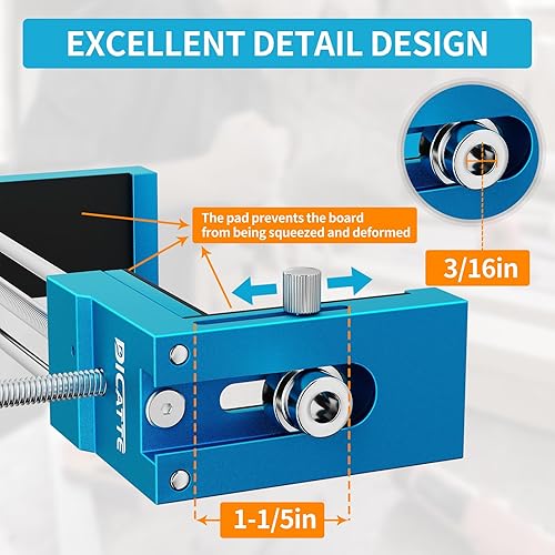 Miniatura 5 de Abrazaderas de instalación de gabinete, 4 piezas, con diseño de pista de perforación flexible, distancia máxima de sujeción de 6 pulgadas, para una