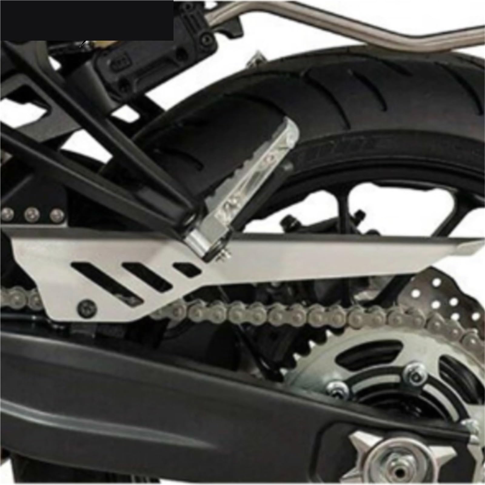 Couvercle de chaîne de pignon Avant Convient pour Yamaha MT07 Tracer FZ07 XSR 700 Tracer 700 7 GT 2013-2021 Couvercle de Protection de chaîne de Transmission arrière Cache-Chaîne(Silver)