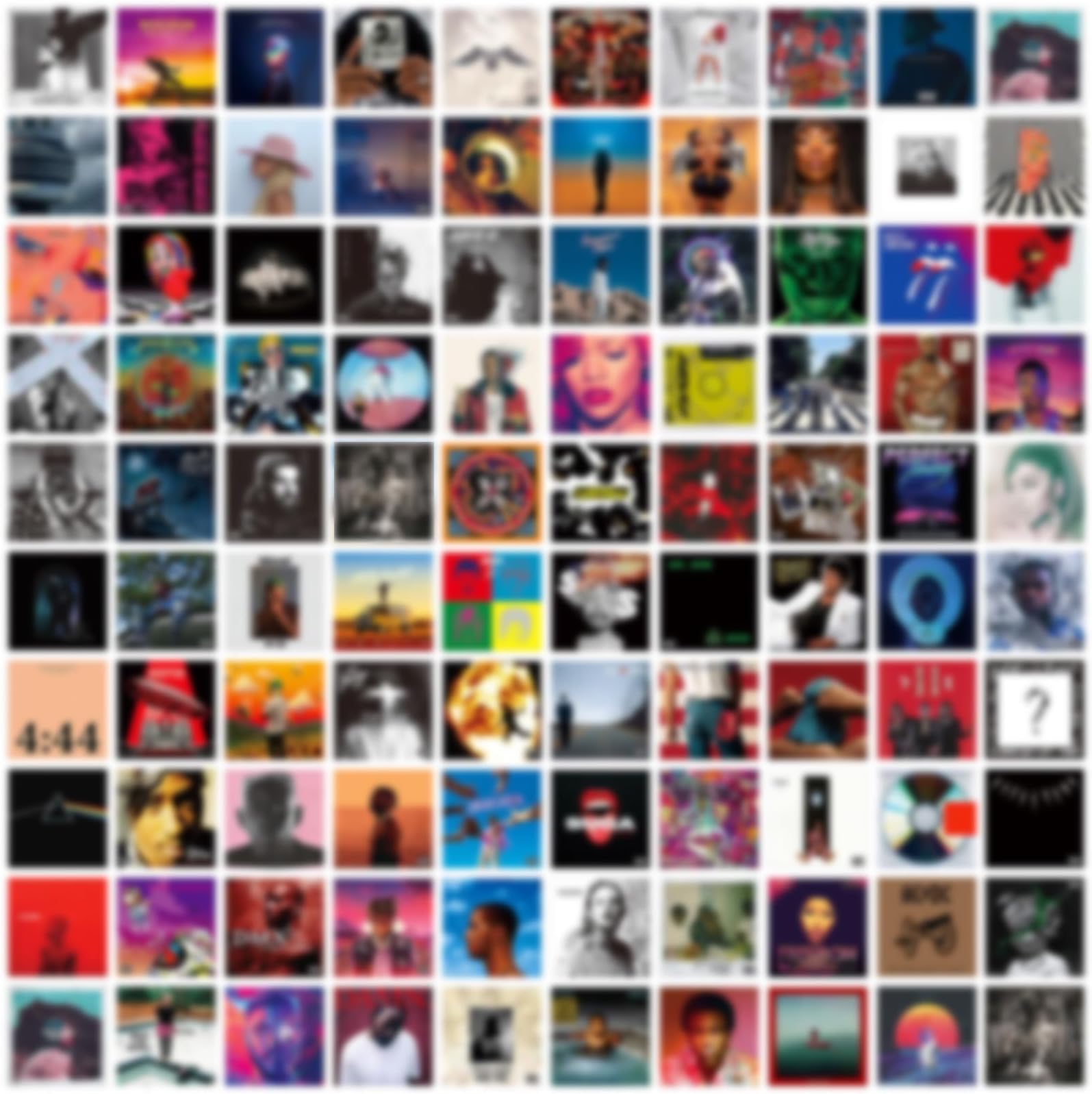 A ART·ZONE 100 Pcs 5x5 Inch | Posters Wall Collage Kit for Room, Album Cover, Music, Rapper, Band, Wall Poster for Bedroom