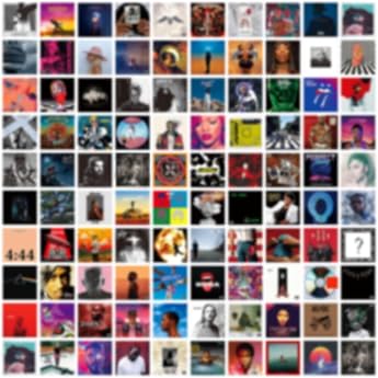 A ART ZONE 100 Pieces 5 x 5 Inch Poster Wall Collage Kit for Room Album Cover Music Rapper Band for Bedroom