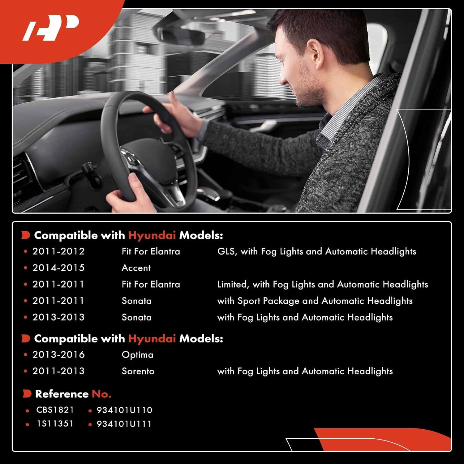 A-Premium Turn Signal Switch Multifunction Switch Compatible with Hyundai Elantra 2011-2012, Sonata 2011/2013, Accent 2014-2015 & Kia Optima 2013-2016, Sorento 2011-2013, with Automatic Headlights