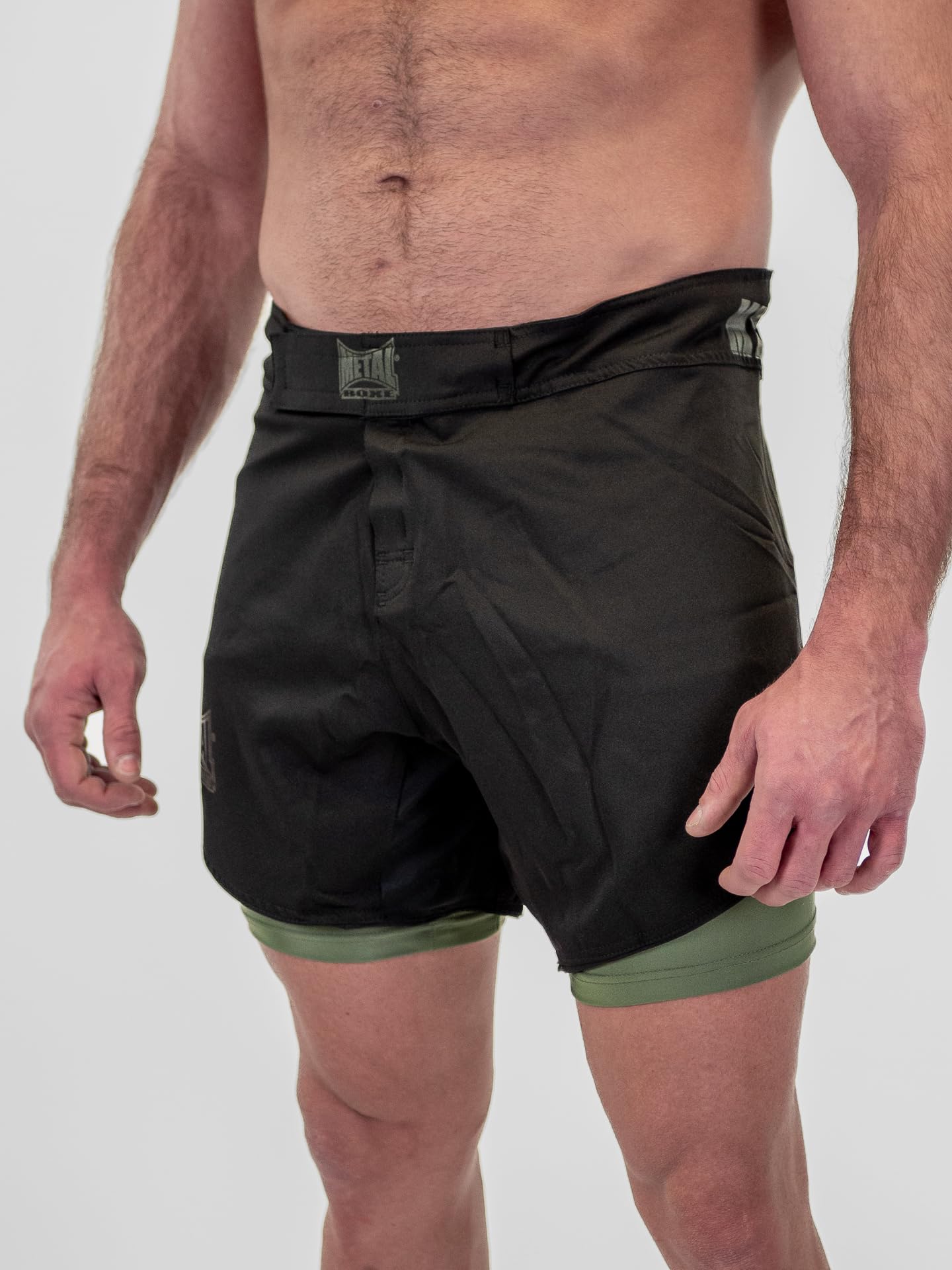 METAL BOXE Pantaloncini MMA Dual Nero/Cachi M