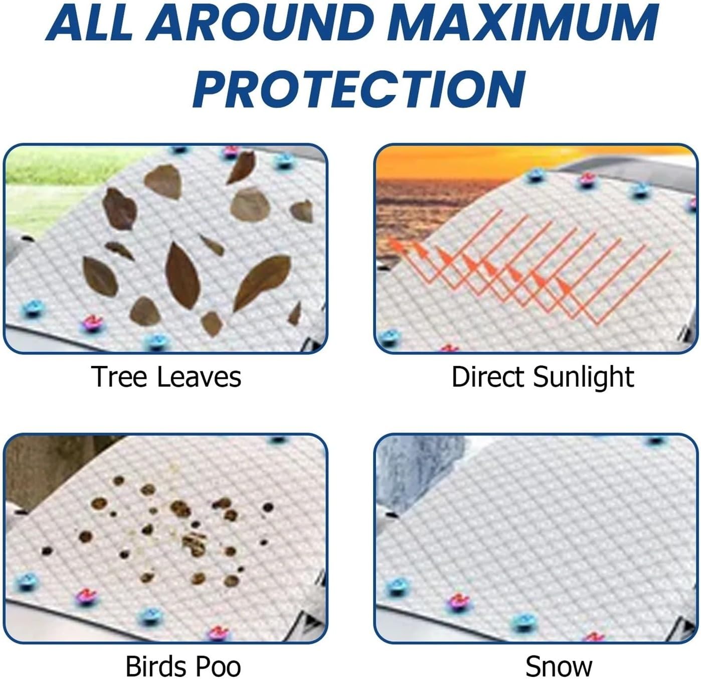 Car Windscreen Cover Sunshades Magnetic General Car Snow Cover Windshield Winter Front Windscreen Anti-ice