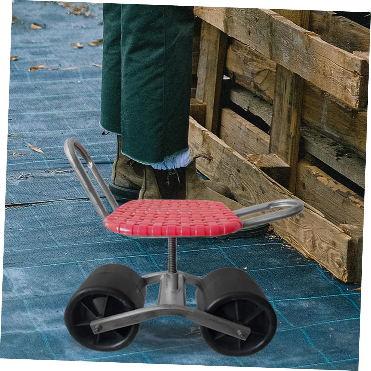 2Pcs Portable Garden Stool Wheel Lightweight Rolling Seat for Gardening Weeding Farm Work Stable Design for Easy Mobility Convenient Garden Chair Wheel