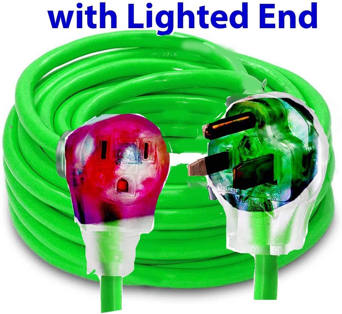 25FT Welder Extension Cord – 50 Amp, 8 Gauge 6/3, 10,000 Watts, NEMA 6-50 Plug, 220/250V, Heavy Duty Welding Extension Cord with Lighted End, ETL Approved