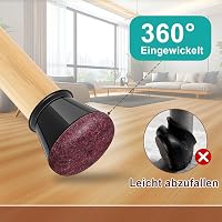 PISAO 32 db Fekete Szilikon Széklábvédő Sapka Filc Betéttel, Keménylaminált Padlóhoz, 14-20 mm 4