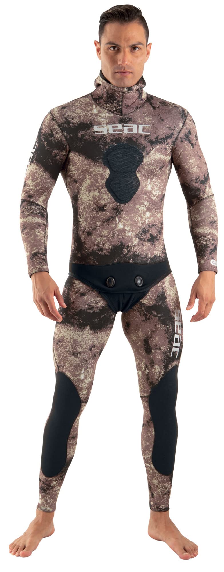 Seac Gannet, Chaqueta con Capucha y pantalón de Cintura Alta en Neopreno Stretch de 5 mm