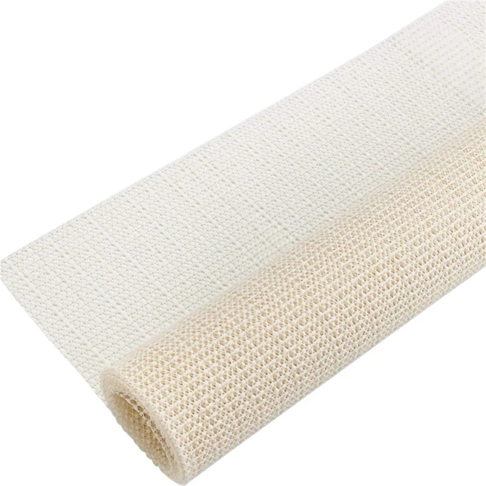 rutschfeste Teppichgreifermatte Rutschfestes Netztuch, Silikagel, rutschfestes PVC-Schaumsofa, Yoga-Matte, Teppich, Automobil-Kissen, Verbundschaum-Unterstoff Rug Gripper (Color : Milky White, Size