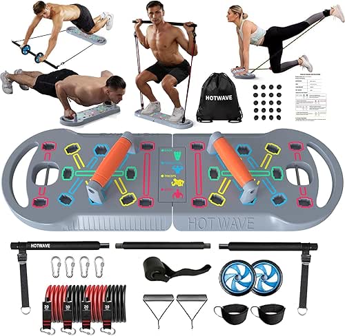 HOTWAVE Portable Exercise Equipment with 16 Gym Accessories,20 in 1