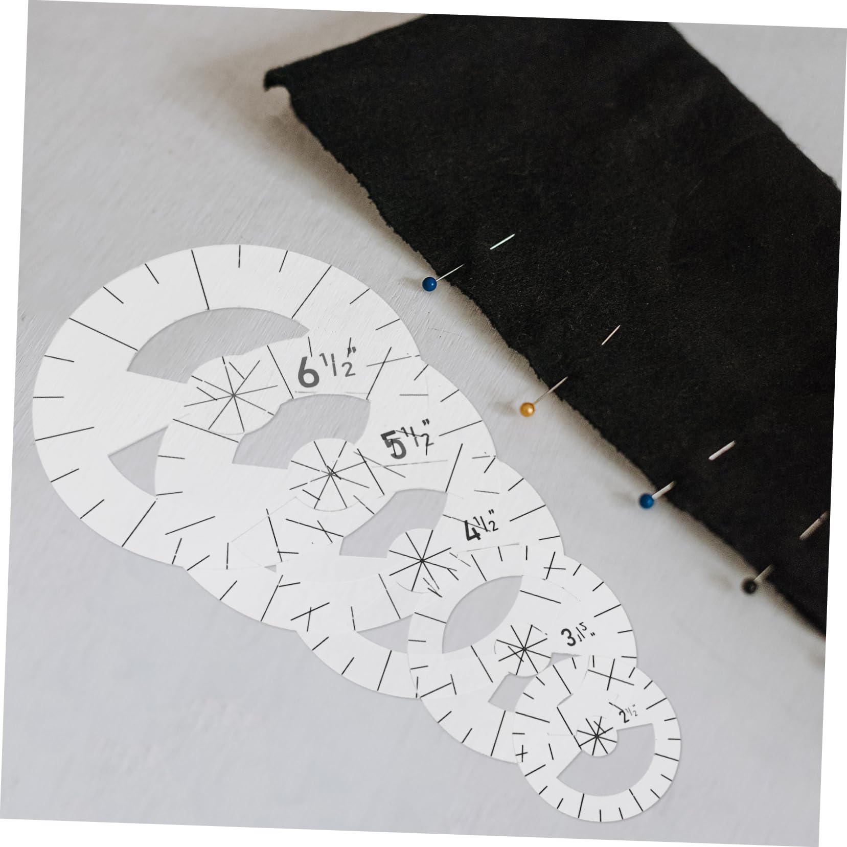HOMSFOU 3 Set Modello Di Righello Per Patchwork Righelli Per Quilting Righello Per Patchwork Fai Da Te Righelli Per Il Taglio Di Vestiti Modello Per Quilting Per 5 pezzi*3