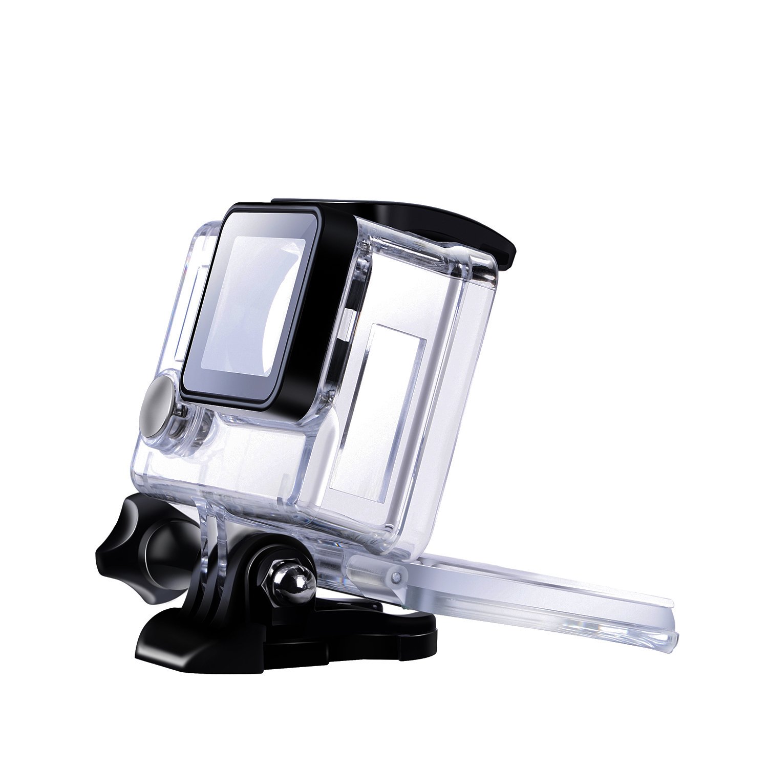Suptig Custodia, può essere collegata al cavo di ricarica, compatibile con la custodia aperta per fotocamera GoPro Hero 4 Hero 3 + Hero 3