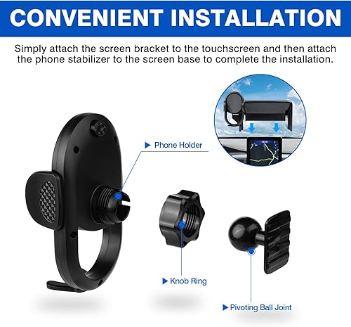 Vista 46 de Autorder Soporte de teléfono de coche para Ford Mustang Mach-E 2021-2025 2026, accesorios de soporte de teléfono con organizador de tablero