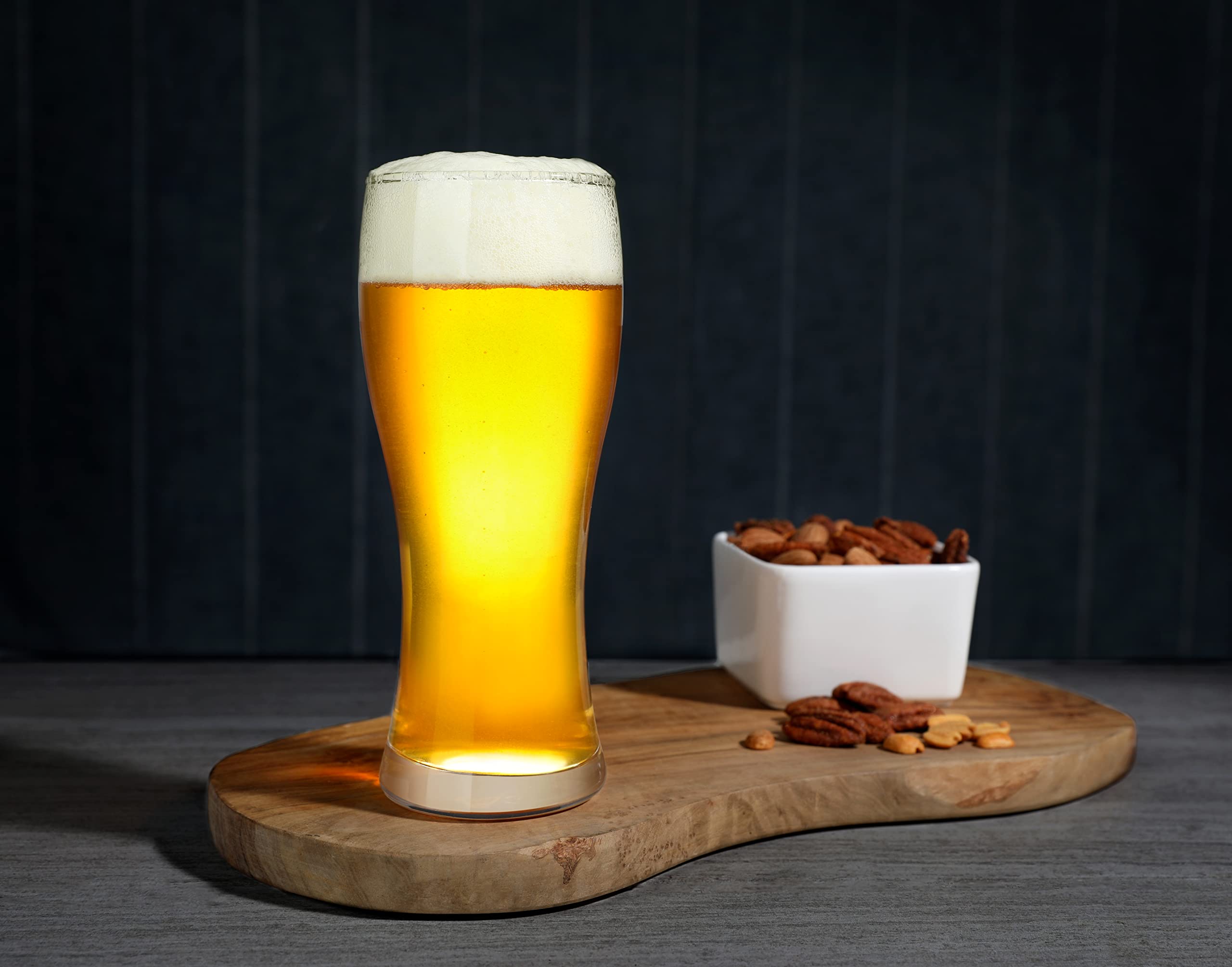 Kitchen Lux Juego de 6 vasos de cerveza artesanales, vasos de cerveza de 473 ml, vasos de cerveza, vasos de cerveza IPA, vasos de pinta, vasos de pinta de pub, vasos de cerveza, vasos de pinta de