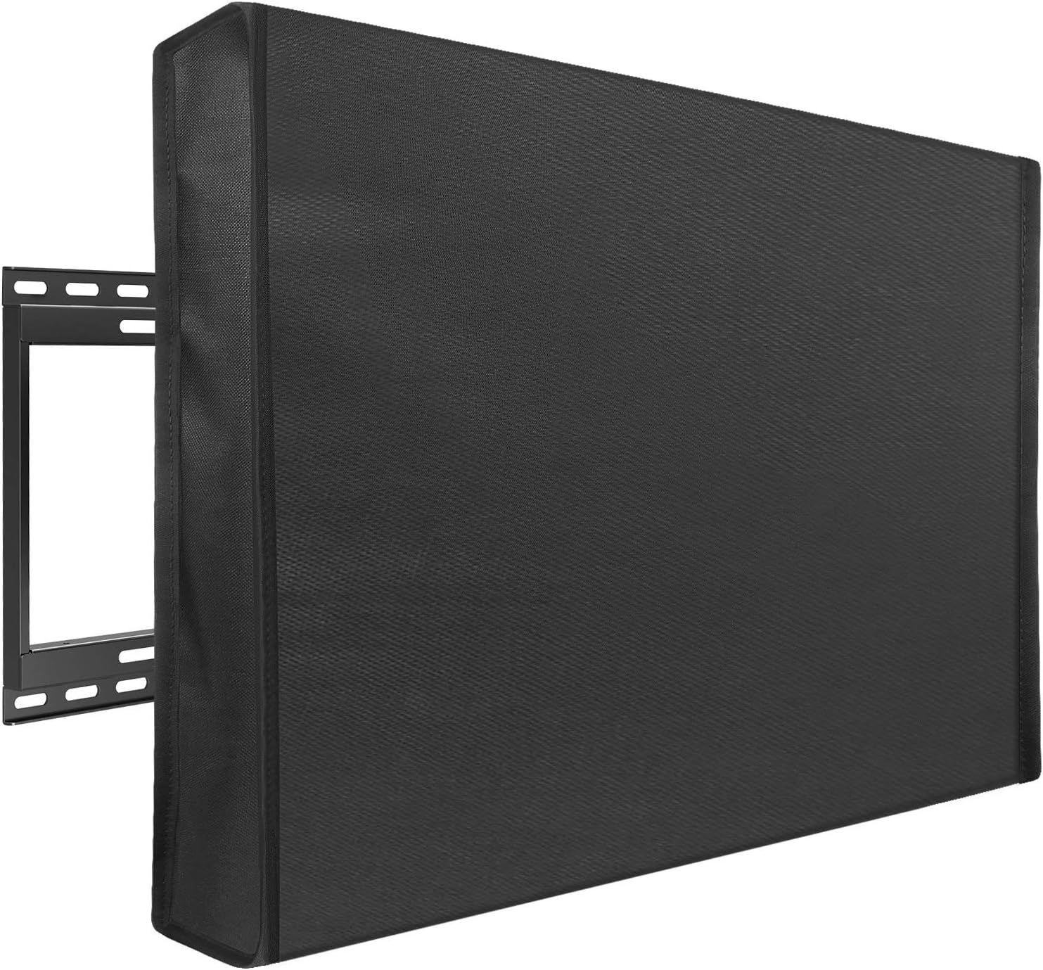 mounting dream outdoor tv cover weatherproof with bottom cover for 38-40 inch tv, waterproof and dustproof tv screen protectors with remote control pocket for outside led, lcd, oled flat screen tvs (Black)
