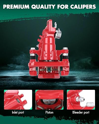 Miniatura 4 de SCITOO Pinza de freno trasera derecha con soporte 19-B2068 rojo compatible para Acura TSX 2004-2008 para Honda para Accord 1998-2007