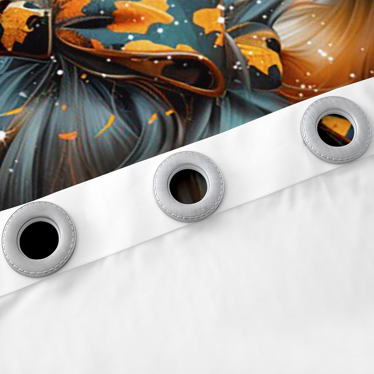 Feelyou Highland Cow Curtains for Bedroom Living Room Kids (2 Panels, 52 x 63 Inch) Maple Leaves Room Darkening Blackout Curtain Butterfly Darkening Dreapes Orange Brown Window Treatments