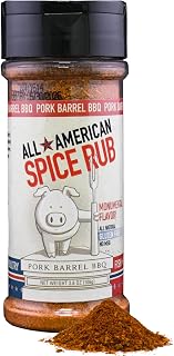 Pork Barrel BBQ All American Spice Rub, All Purpose BBQ Rub - Keto, No MSG, Zero Calorie, Gluten-Free and Sugar-Free, 3.8 oz