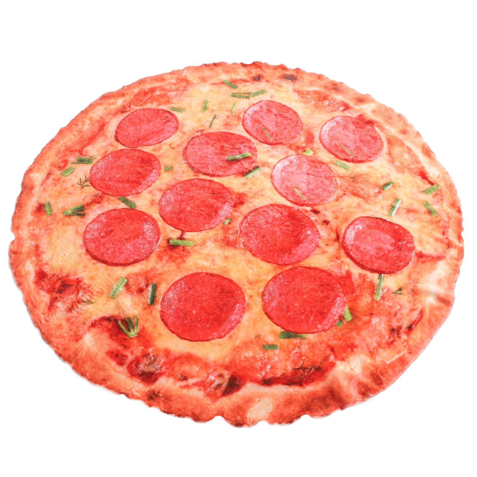 Manta de pizza redonda de felpa cálida para picnic al aire libre