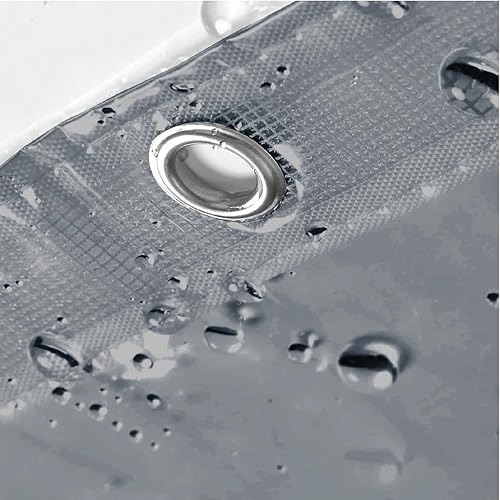 Miniatura 5 de Forro de cortina de ducha de PEVA con 3 calibres de 70 x 72 pulgadas, con 3 imanes en la parte inferior y 12 agujeros de metal para tus ganchos de