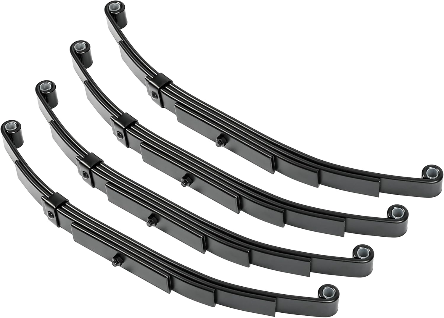 HECASA 25-1/4 Trailer Leaf Springs for 3500lbs Tandem Trailer Axle Suspension & U-Bolt & Hanger Kit & Equalizer & Shackle Strap Replacement for SW4B Steel Anti-Rust Oil
