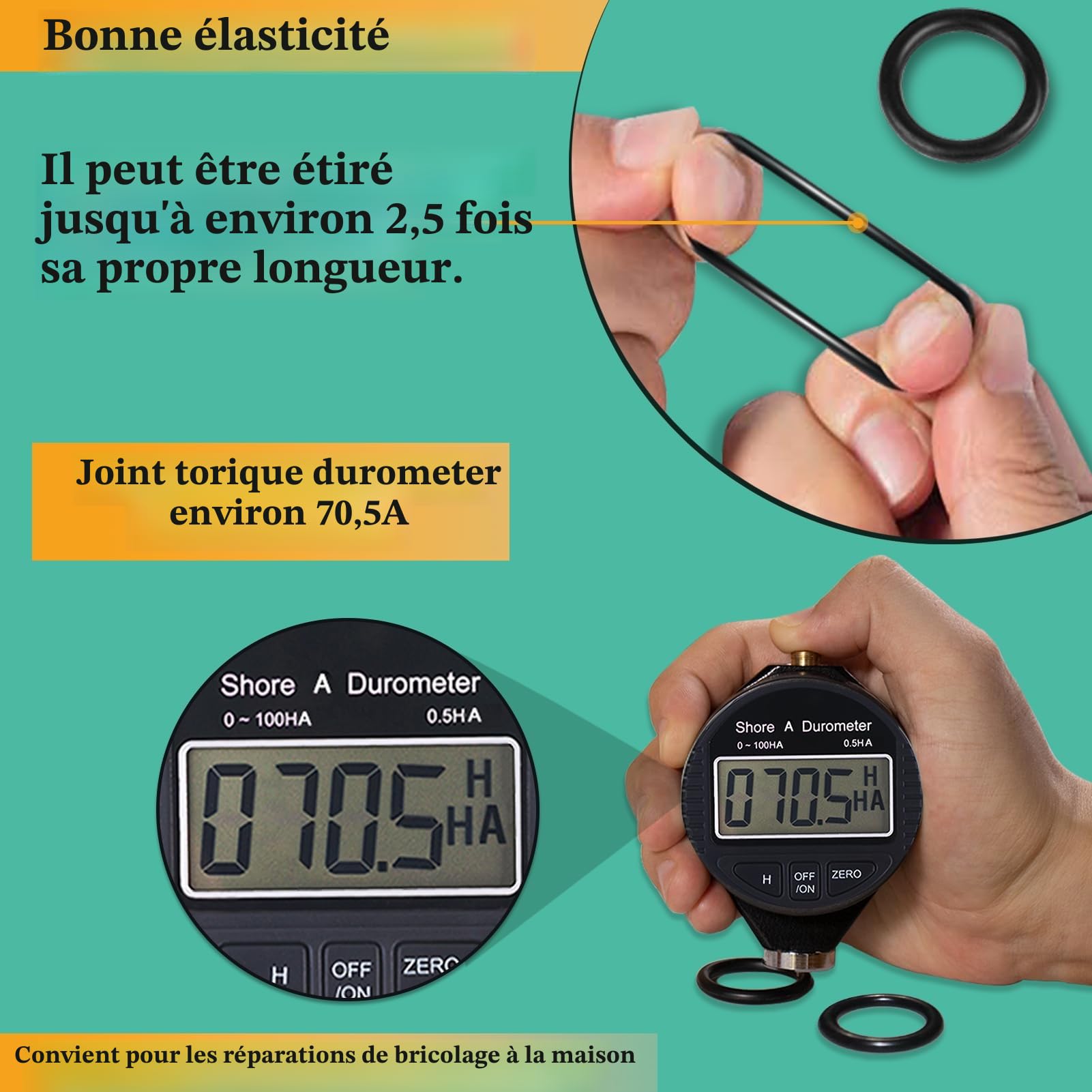 Lot de 1020 joints toriques en caoutchouc nitrile - 20 tailles - Résistants à l'huile et à la chaleur