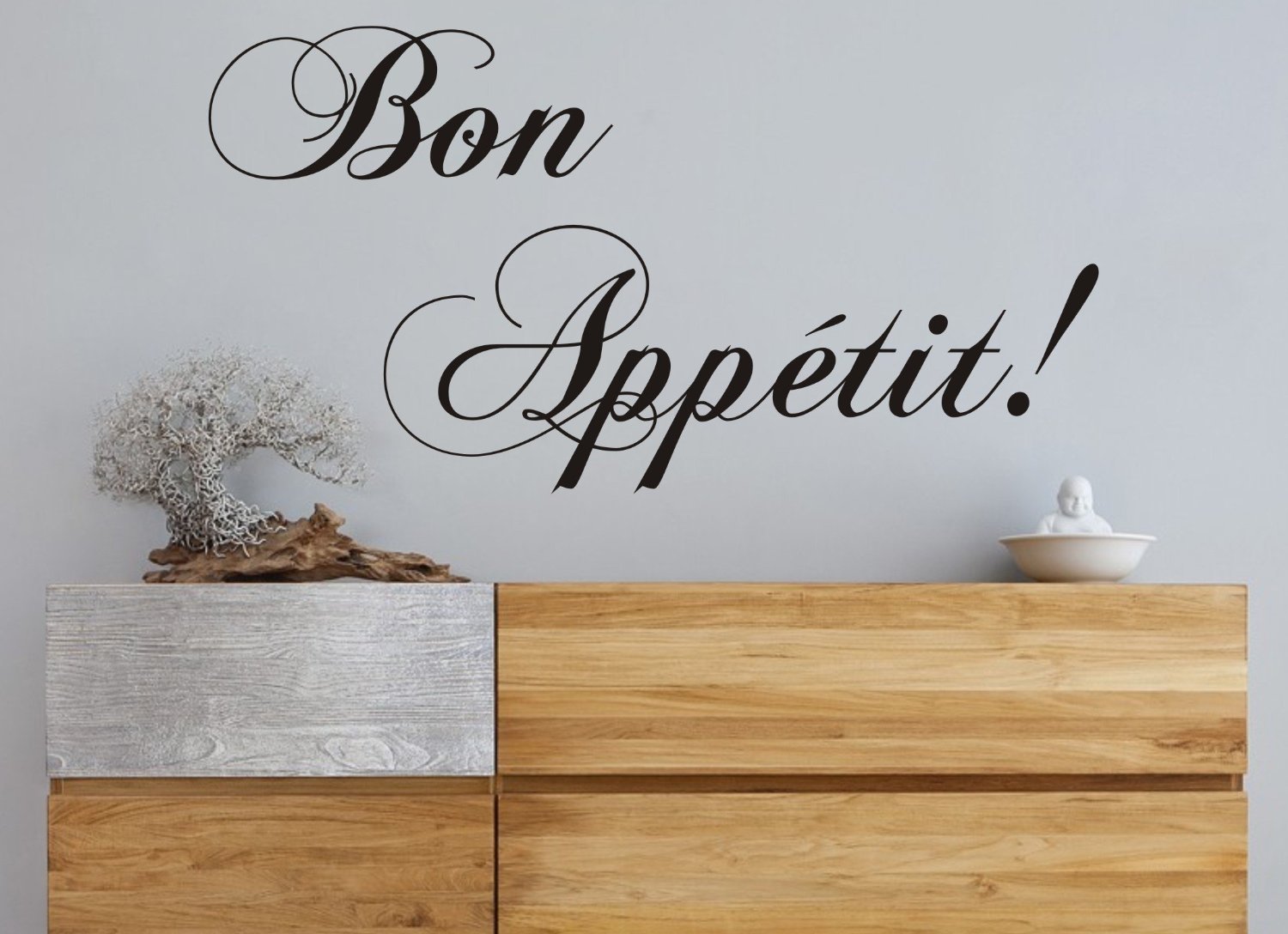Fsss Ltd Silver Bon Appetit Cs Kitchen Dining Living Room Wall Art Vinyl Sticker Home Diy Home (, King)