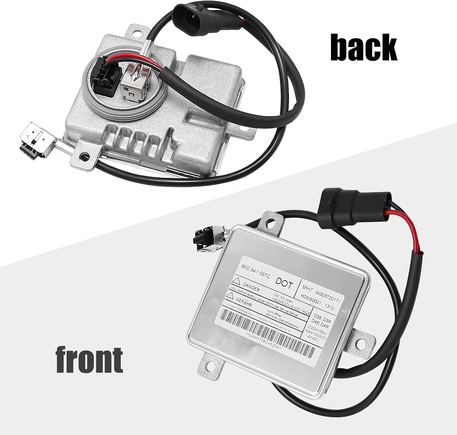 8K0941597B Xenon Light Ballast with Igniter and D3S Bulb Replacement for A3 A4 A5 A6 A7 A8 Q5 Q7 S4-S8 CC Eos for Touareg