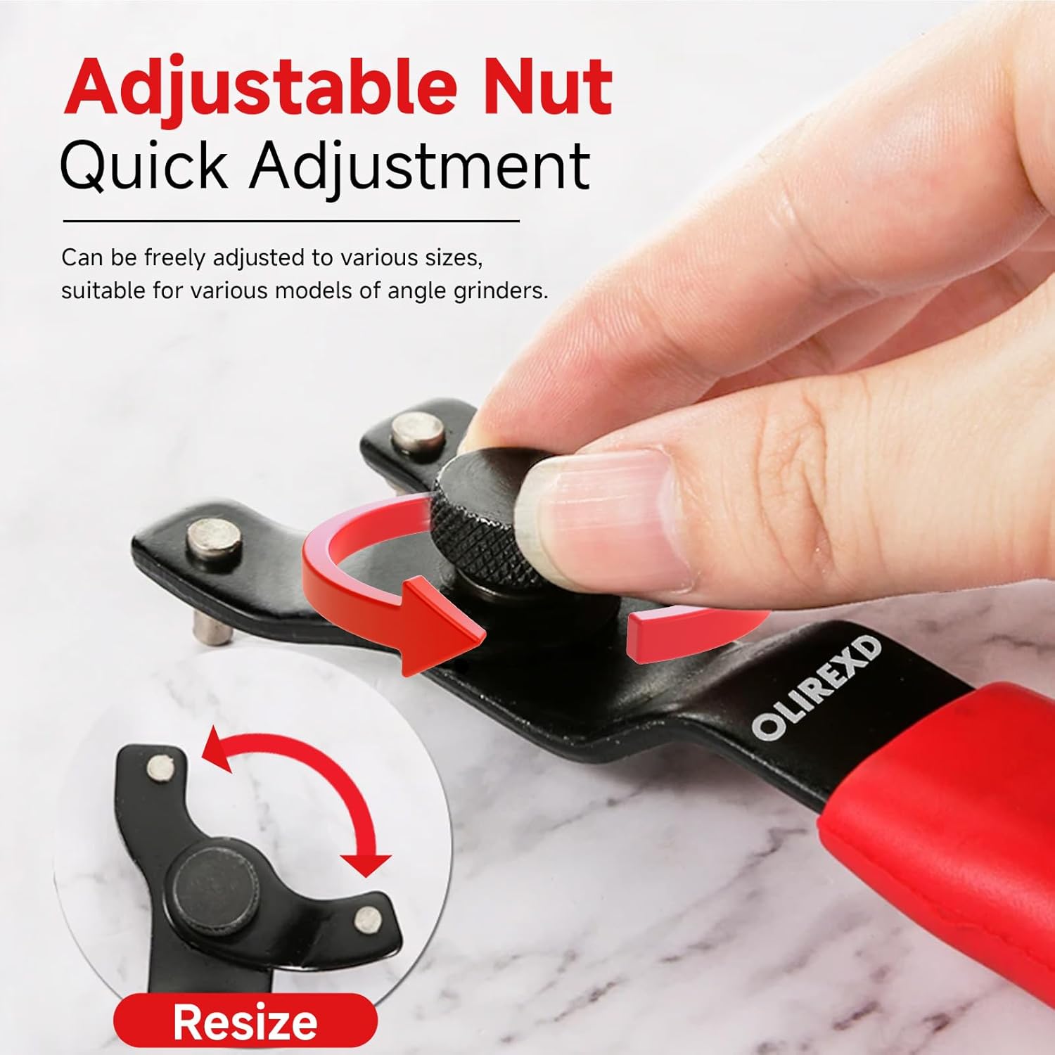 Angle Grinder Universal Adjustable Pin Wrench for Angle Grinder Machine(Red)