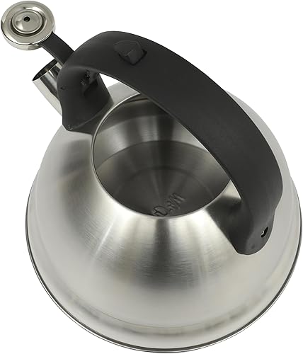 Miniatura 5 de Mr. Coffee Armidale - Hervidor de té silbante de 2.5 cuartos de galón, hervidor grande de acero inoxidable cepillado para estufa, tetera duradera de