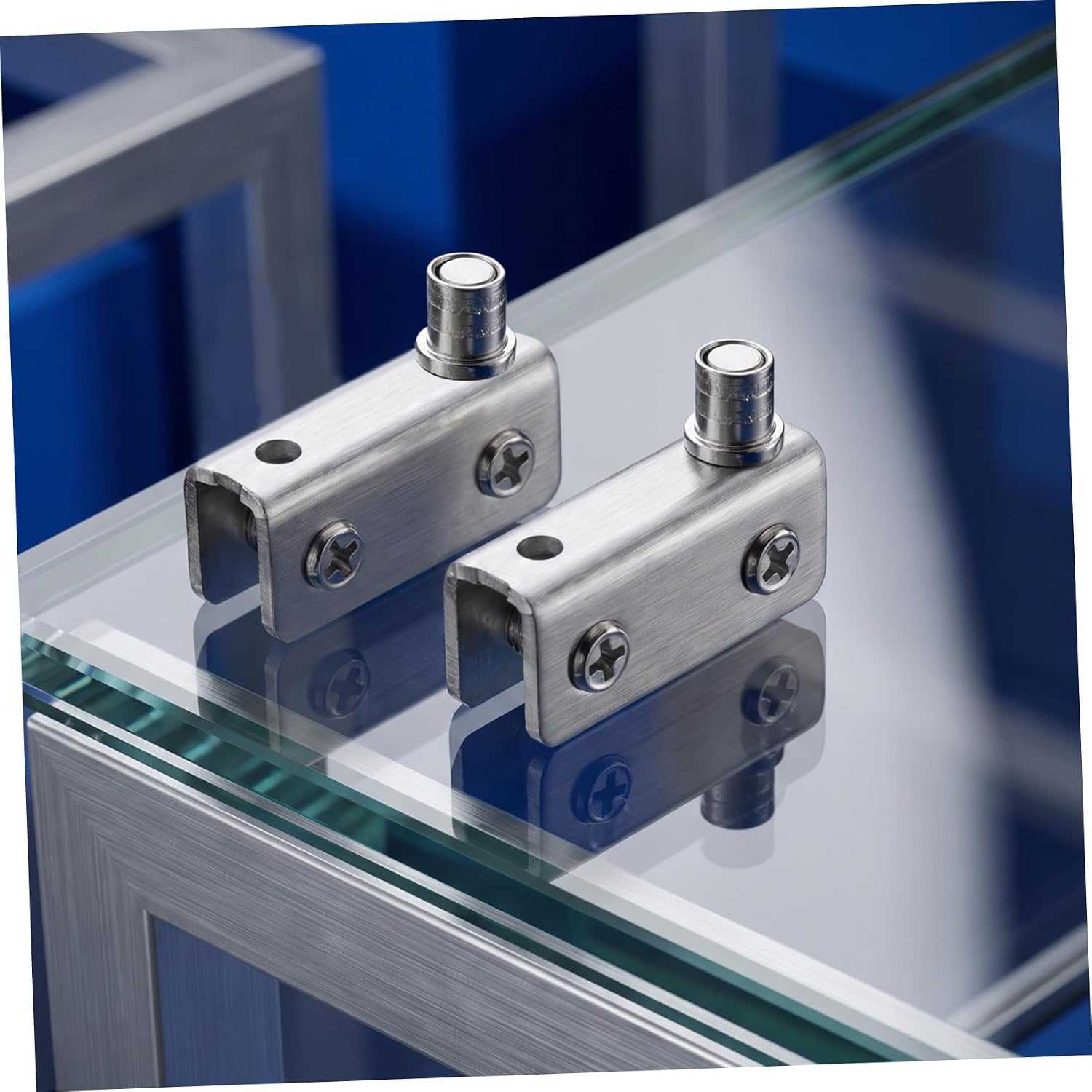 10pcs Stainless Steel Glass Clamp Pivot Hinges for Frameless Panels