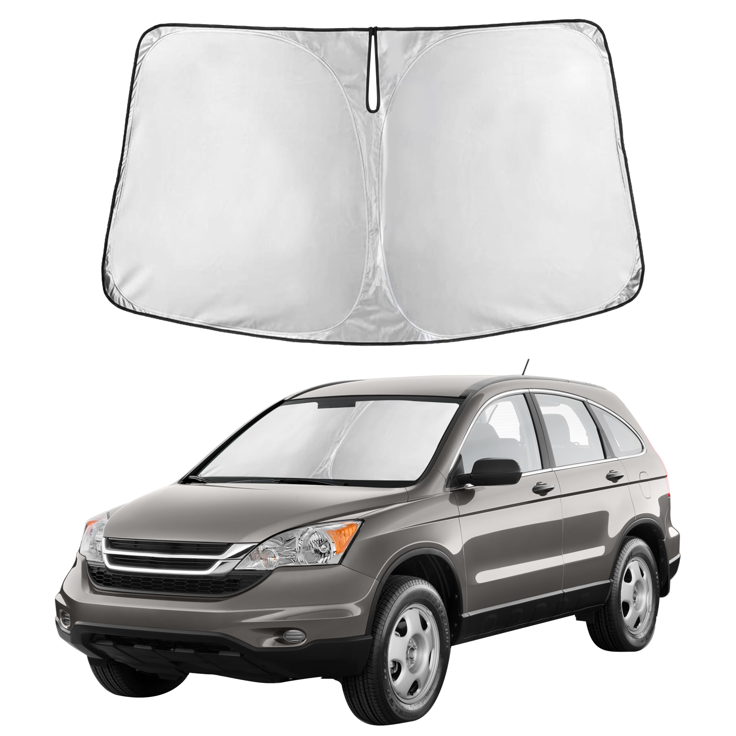 Autovir Windshield Sun Shade Fit for 2007-2009 2010 2011 Honda CRV Sunshade, Front Car Window Shades Sun Visor, Blocks UV Rays & Heat, Car Accessories Fit for Honda CRV 2007-2011