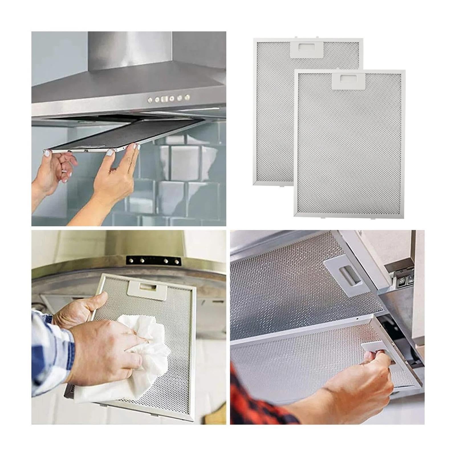Reemplazo De Filtro De Capucha De Gama 350 X 285 X 9mm Malla De Aluminio
