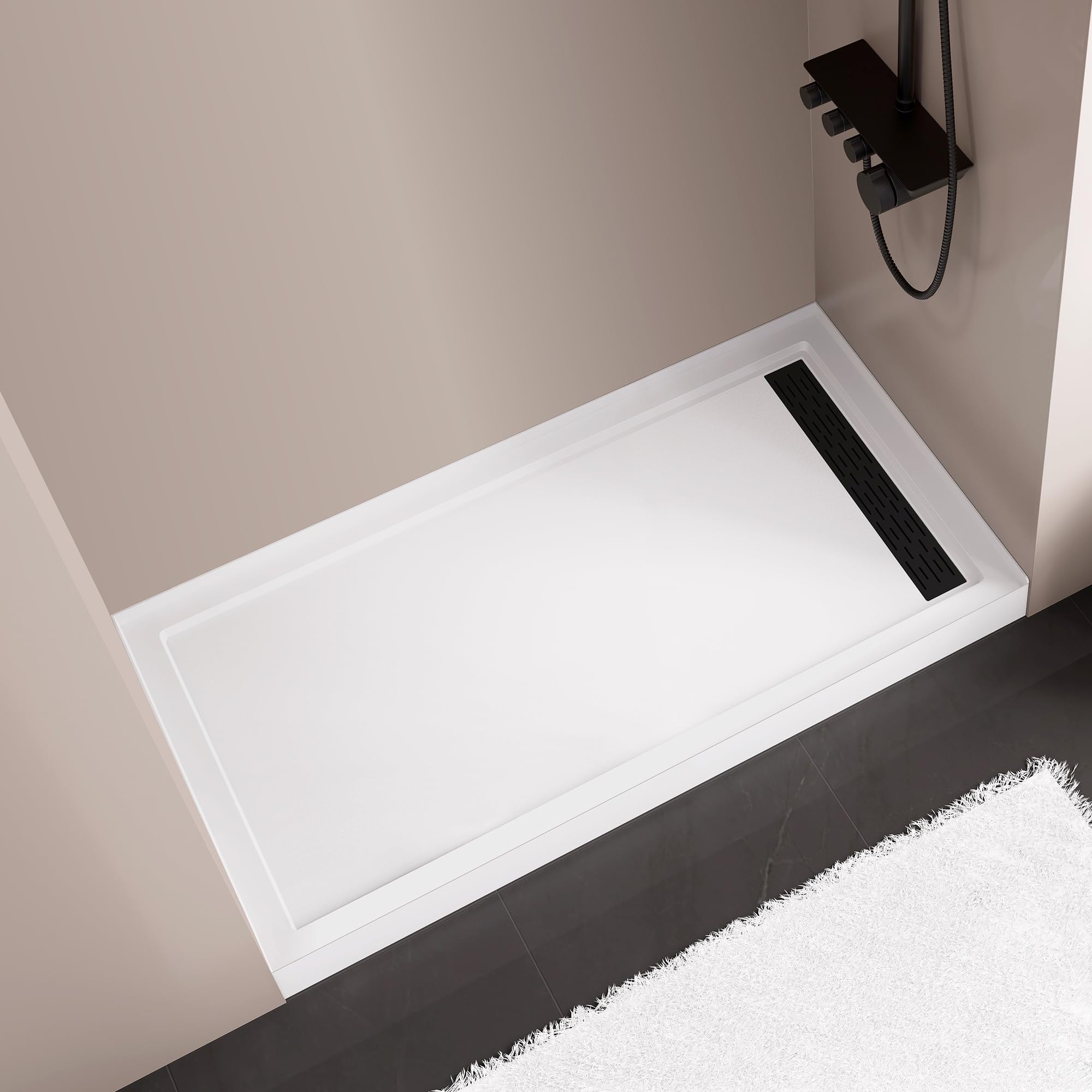 MORVANO 32x60 Right Drain Shower Pan