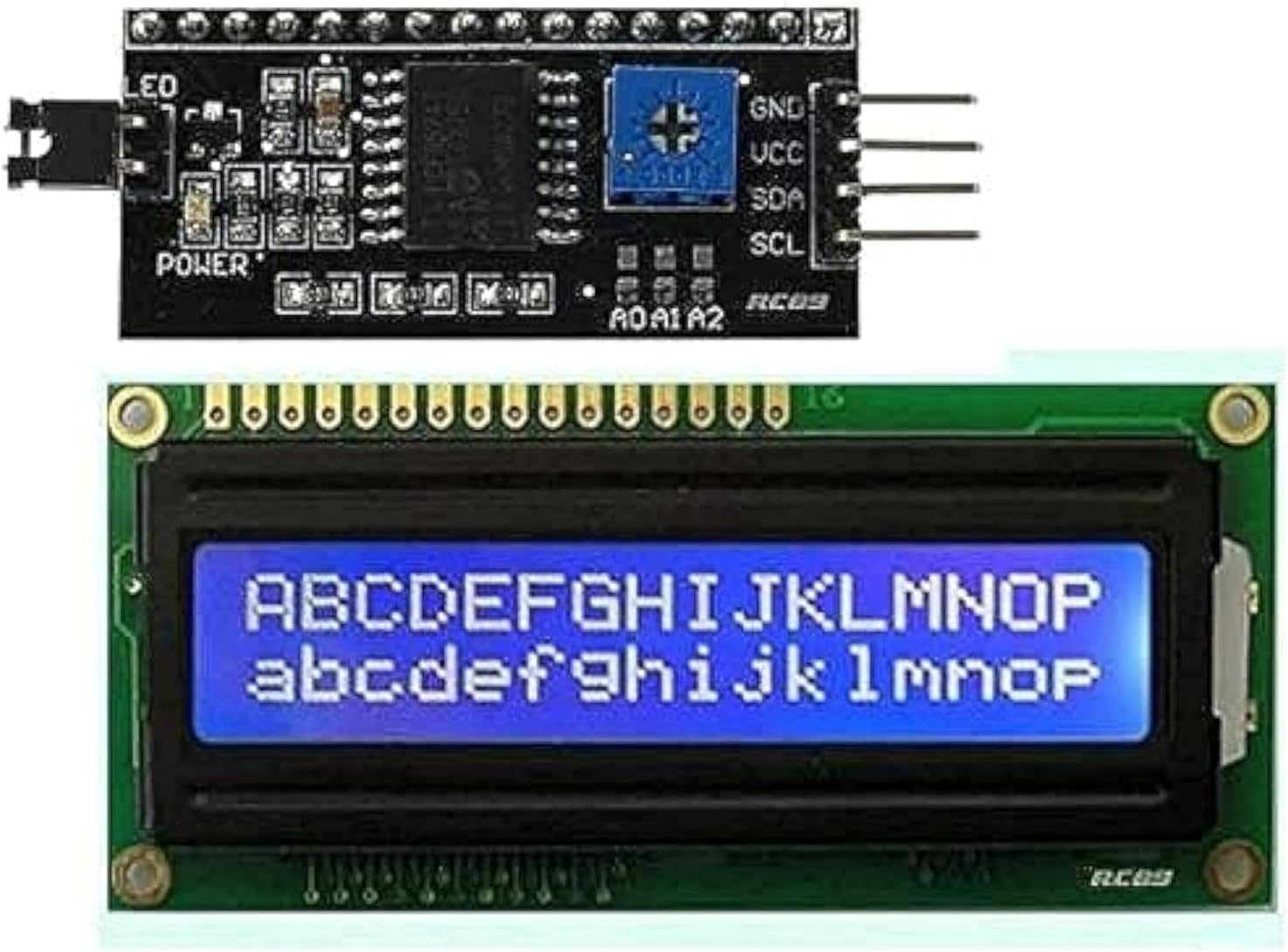 Arduino Raspbery Pi 16x2 LCD Module With IIC/I2C Serial Adapter