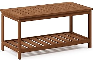 Furinno Hardwood Patio Coffee Table in Teak Oil