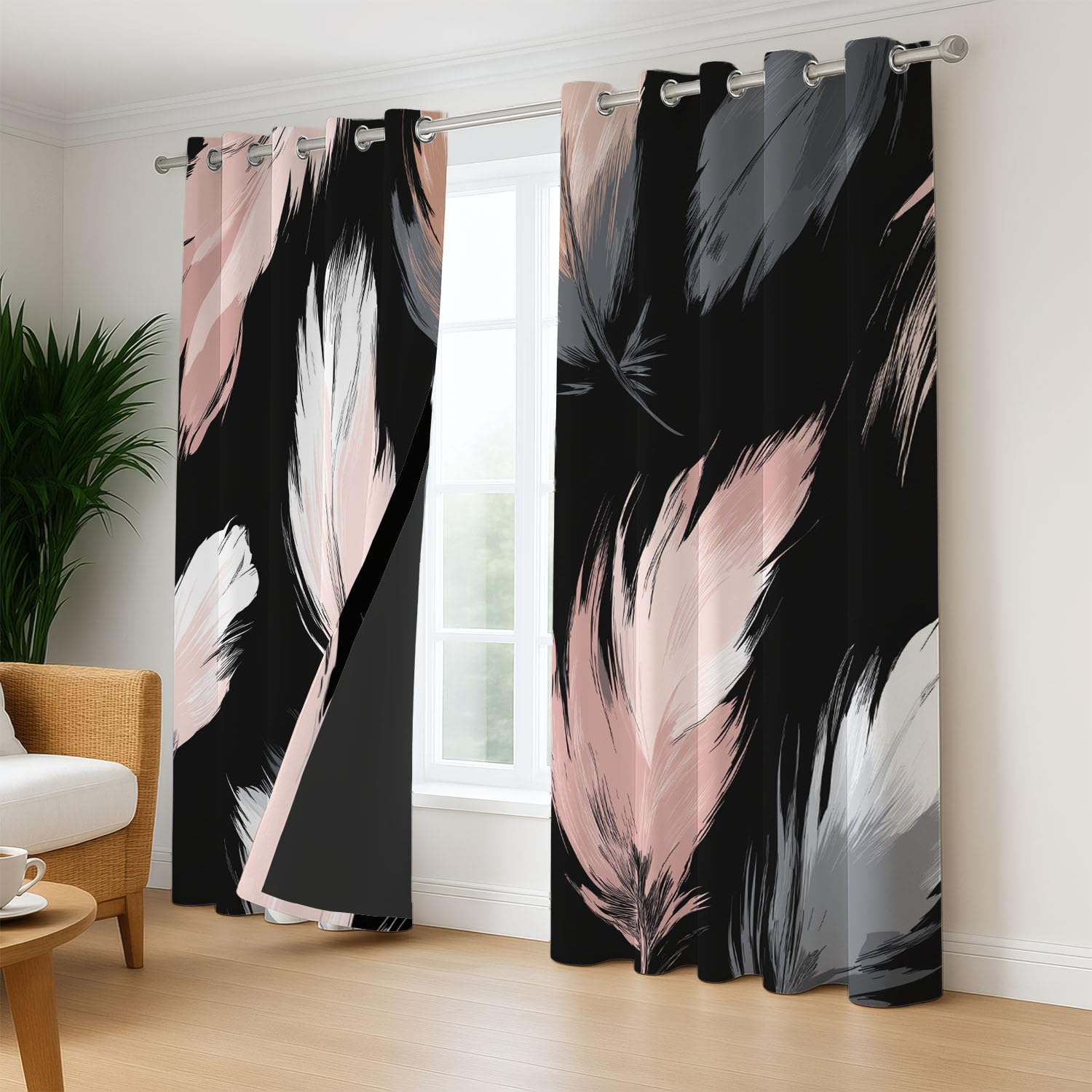 Générique 140L x 800H CM Rideau à œillets Naturel Réaliste Sauvage Animal, Rideaux isolants Thermiques Oeillets Occultants Rideaux pour Salon, Chambre et Chambre d'enfants, 2 Panneau