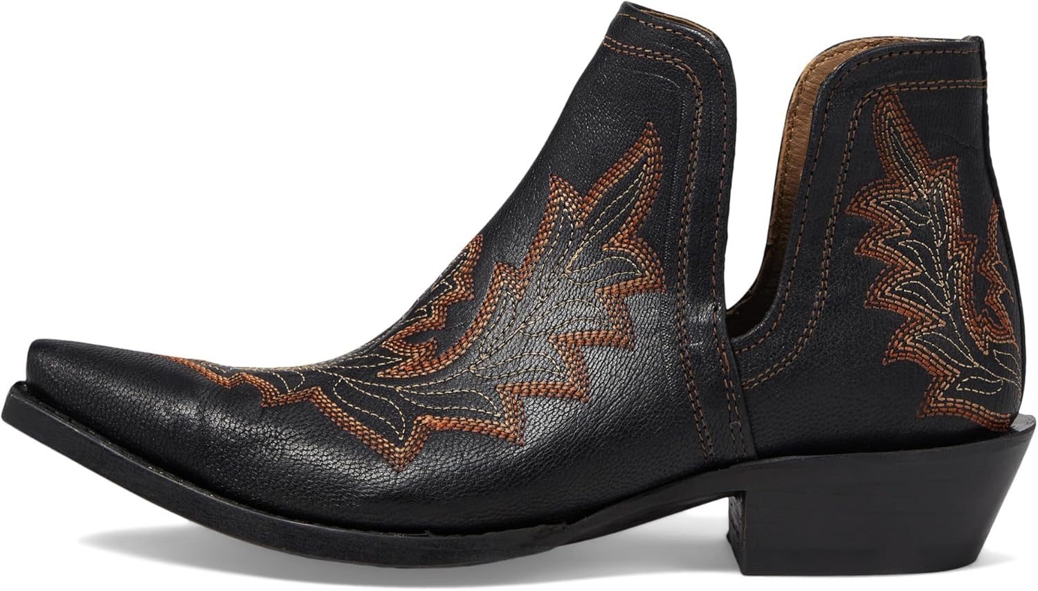 Ariat Womens Dixon Low Heel Western Boot Bohemian Black 8.5
