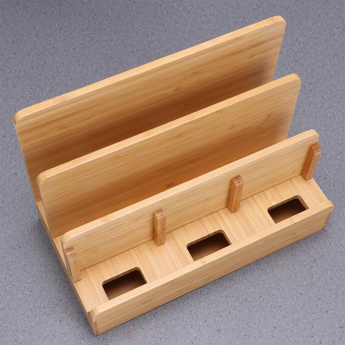 Abaodam Stazione Ricarica in Bambù per Cellulari e Tablet, Organizer